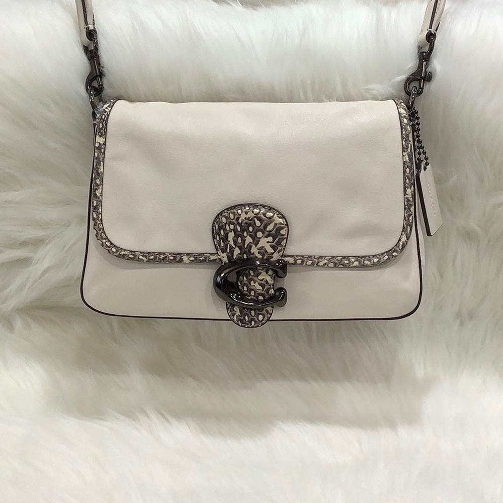COACH SOFT TABBY CROSSBODY SNAKESKIN DETAIL